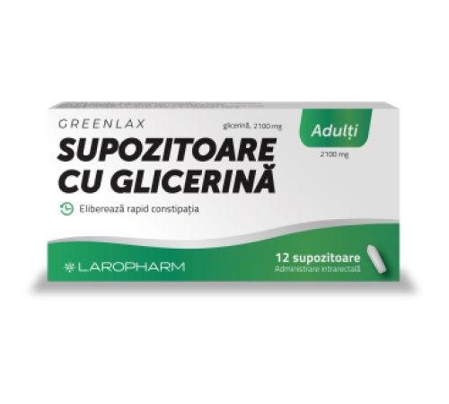 Greenlax supozitoare cu glicerină - adulți